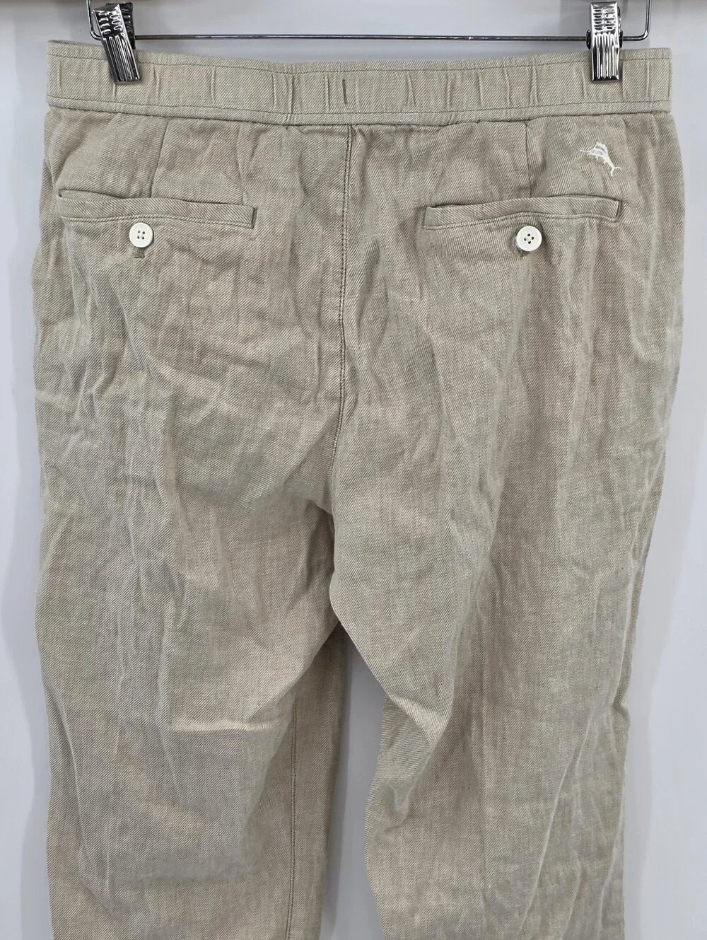 Tommy Bahama Tan Linen Blend Beach Coast Pants Medium 30